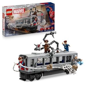 LEGO ǀ Marvel Spider-Man vs. Doc Ock Subway Train Scene – Play & Display Toy with 4 Minifigures – Collectible Super Hero Gift for 9+ Year Old Boys & Movie Fans – 76321