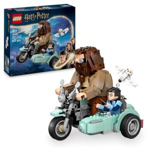 LEGO Harry Potter Hagrid & Harry’s Motorcycle Ride – Play and Display Motorbike Toy with a Sidecar & Hedwig Owl Figure – Wizarding World Gift for 9+ Year Old Girls & Boys – 76443