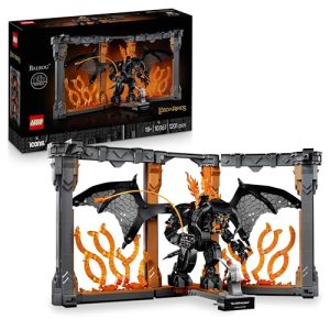 LEGO Icons The Lord of the Rings: Balrog Book Nook – DIY Bookshelf Decor with a Gandalf the Grey Minifigure & Dragon Figure – Collectible Gift for Fans – 10367