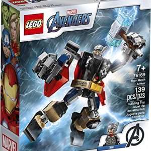 LEGO Marvel Avengers Classic Thor Mech Armor 76169 Cool Thor Hammer Playset; Superhero Building Toy for Kids, New 2020 (139 Pieces)