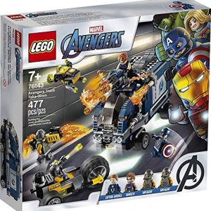 LEGO Marvel Avengers Truck Take-Down 76143 Captain America and Hawkeye Superhero Action, Cool Minifigures and Vehicles, New 2020 (477 Pieces)
