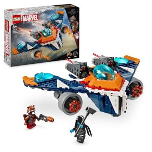 LEGO Marvel Rocket’s Warbird vs. Ronan, Buildable Super Hero Spaceship Toy for Kids with Rocket Raccoon minifigure, Guardians of the Galaxy Gift for Boys and Girls Aged 8 and Over 76278