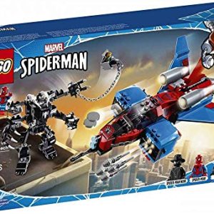 LEGO Marvel Spider-Man Spider-Jet vs Venom Mech 76150 Superhero Gift for Kids with Minifigures, Mech and Plane, New 2020 (371 Pieces)