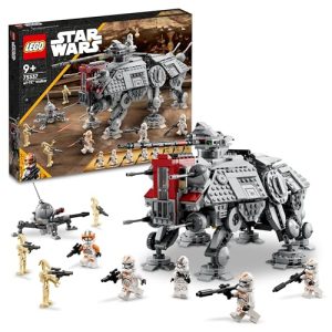 LEGO Star Wars 75337 AT-TE Walker Building Toy with 3 212th Clone Trooper Minifigures, plus Dwarf Spider & Battle Droid Figures – Gift for 9+ Year Old Boys & Revenge of the Sith Fans