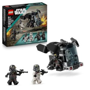 LEGO Star Wars: Ahsoka Death Trooper & Night Trooper Battle Pack, Small Gift for Boys, Girls and Any Fans Aged 6 Years Old and Over, Dropship Building Toy for Kids, 4 Characters with Blasters 75412