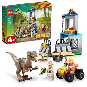 LEGO 76957 Jurassic World Velociraptor Escape 4+ 137 Pieces Featuring a Velociraptor and Dr Ellie Sattler and Robert Muldoon Minifigures
