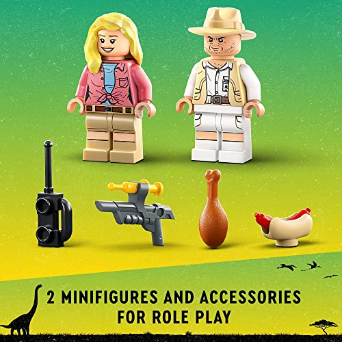 LEGO 76957 Jurassic World Velociraptor Escape 4+ 137 Pieces Featuring a Velociraptor and Dr Ellie Sattler and Robert Muldoon Minifigures - Image 7