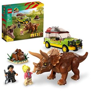 LEGO Jurassic Park Triceratops Research 76959 Jurassic World Toy Building Set; Fun Birthday Gift for Kids Aged 8 and Up, Featuring a Buildable Ford Explorer Car Toy, Dinosaur Figure and 2 Minifigures