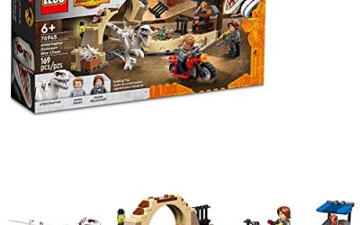 LEGO Jurassic World Atrociraptor Dinosaur: Bike Chase 76945 Building Toy Set; for Kids Aged 6 and up (167 Pieces)