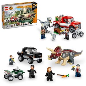 LEGO Jurassic World Dino Combo Pack 2 in 1 Triceratops and Velociraptor Gift Set (66774, 391pcs)