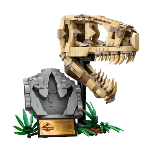 LEGO Jurassic World Dinosaur Fossils: T. rex Skull Toy for 9 Plus Year Old Boys, Girls & Kids, 3D Skeleton Model Kit with Opening Jaw and Display Stand, makes a Cool Dino Decoration, Gift Idea 76964 - Image 6