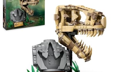 LEGO Jurassic World Dinosaur Fossils: T. rex Skull Toy for 9 Plus Year Old Boys, Girls & Kids, 3D Skeleton Model Kit with Opening Jaw and Display Stand, makes a Cool Dino Decoration, Gift Idea 76964