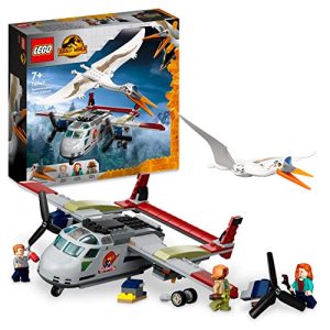 LEGO Jurassic World Quetzalcoatlus Plane Ambush 76947 Building Kit; Fun Toy Playset for Kids Aged 7 and Up, Featuring a Brick-Built Aeroplane, Pterosaur Figure and 3 Minifigures (306 Pieces)