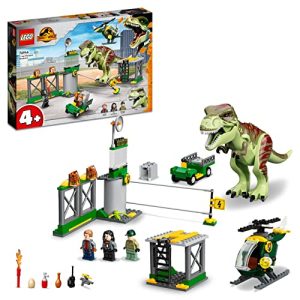 LEGO Jurassic World T. rex Dinosaur Breakout Set, Dino Toys for Preschool Kids, Boys and Girls Aged 4 Plus, with Airport, Helicopter and Buggy Car, Birthday Gift Idea 76944